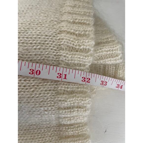 Giorgio Kauten Tricot Cardigan Sweater Womens Size 6 Cream Old Money Classic - Picture 14 of 14